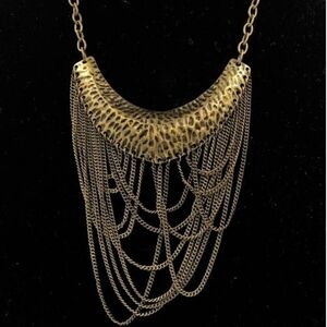 Gold-Tone Fringe Statement Necklace - Women Jewelry